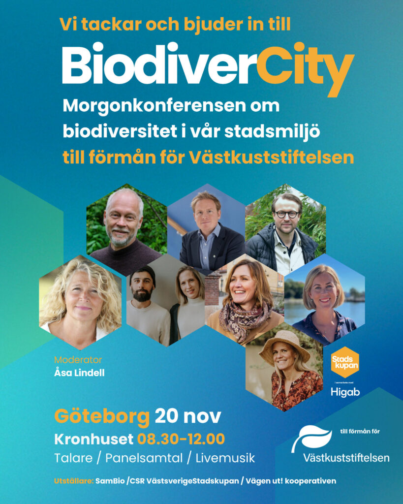 Affisch om BioDicverCity 2025 med bilder på talare.